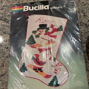 Bucilla Festive Stocking Kit with Colorful Yarn